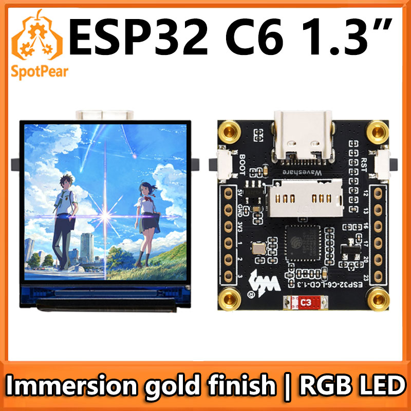 Espressif Esp32 - ESP32-C6 لوحة تطوير LCD 1.3 بوصة