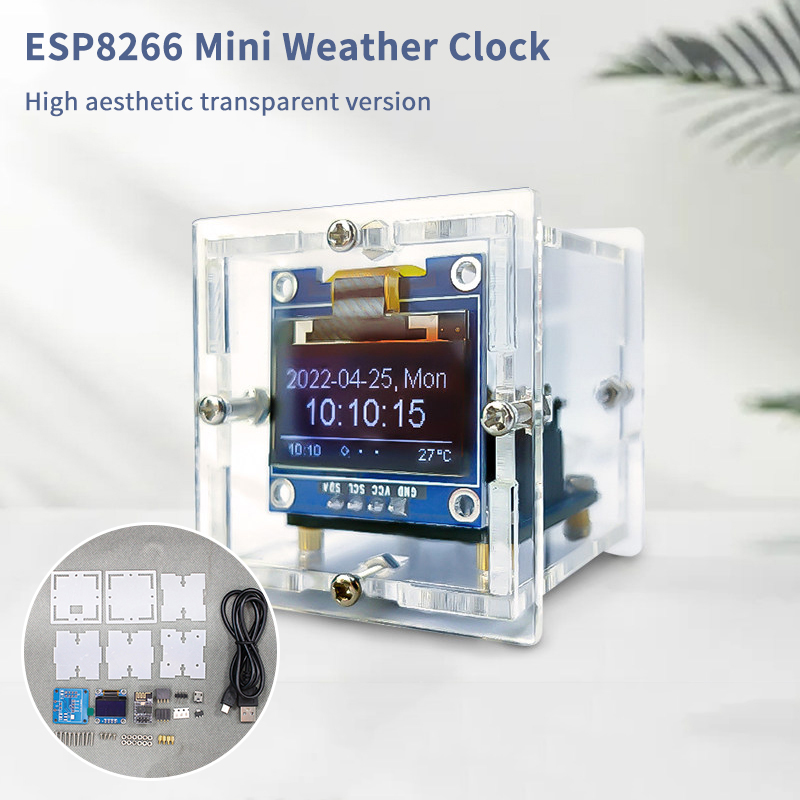 طقم ساعة الطقس المصغرة ESP8266 - مراجعة Esp8266 وسعره