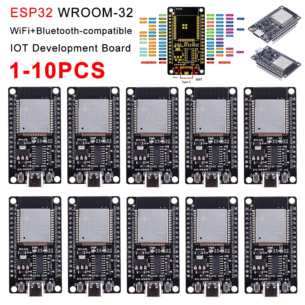 1-10 قطع لوحة تطوير ESP32، وحد - مراجعة Esp32 Wifi Bluetooth Module وسعره