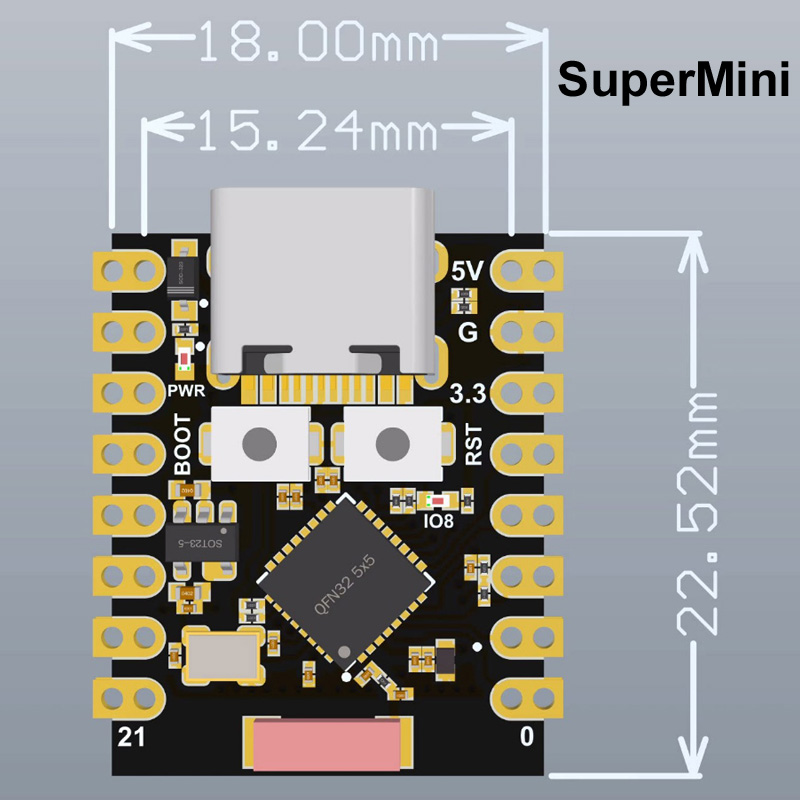 لوحة تطوير ESP32-S3 Supermini  - مراجعة Espressif Esp32 وسعره